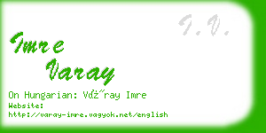 imre varay business card